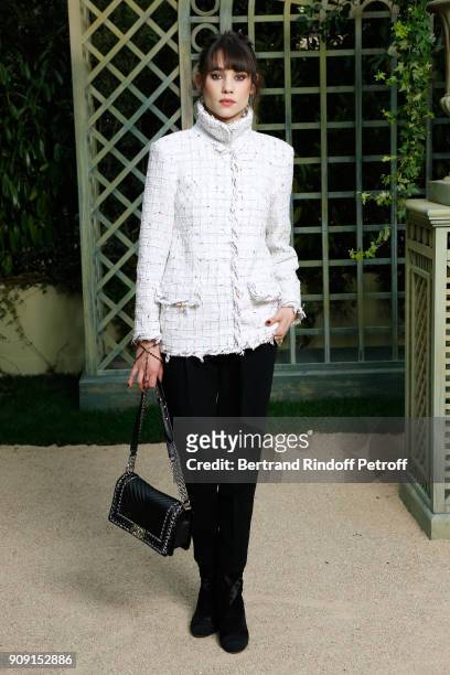 Actress Astrid Berges attends the Chanel Haute Couture Spring Summer 2018 show as part of Paris Fashion Week on January 23, 2018 in Paris, France.