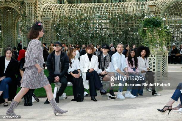 Ana Girardot, Caroline de Maigret, Stella Tennant, guest, Naomi Diaz and Lisa-Kainde Diaz attend the Chanel Haute Couture Spring Summer 2018 show as...