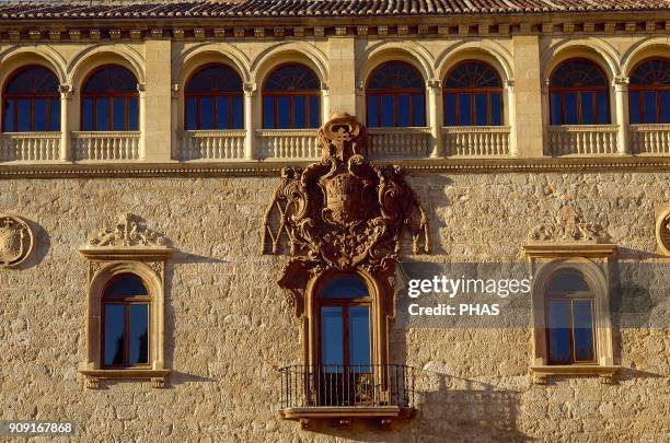 Alcala de Henares, Community of Madrid, Spain. Archbishop's Palace. World Heritage by UNESCO. It was an old Mudejar fortress commissioned in 1209 by...
