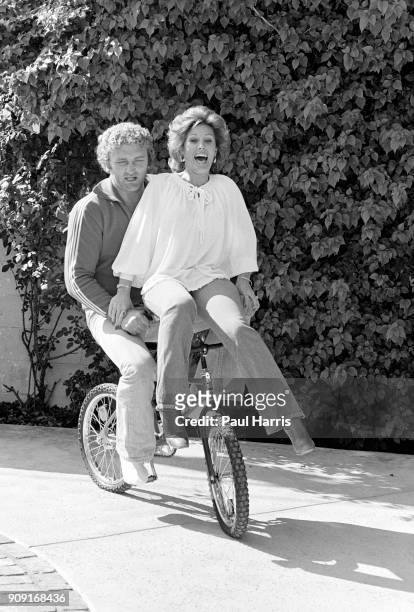 Boxer Joe Bugner has fun with Australian journalist Marlene Carter after their marriage, Tom Jones the singer was his best man, on November 15, 1978