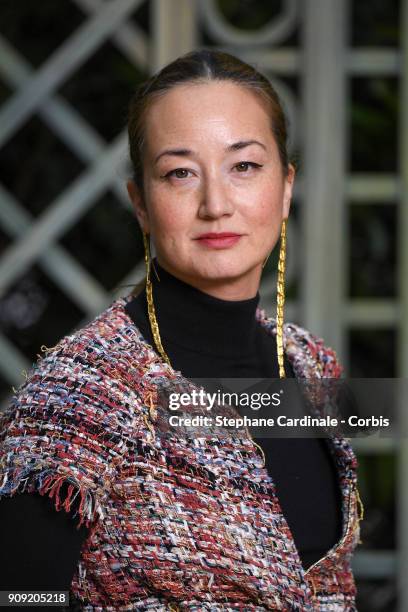 Harumi Klossowska de Rola attends the Chanel Haute Couture Spring Summer 2018 show as part of Paris Fashion Week January 23, 2018 in Paris, France.