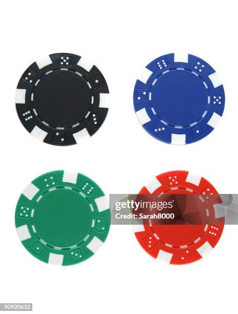 chips de póquer - ficha de apuestas fotografías e imágenes de stock