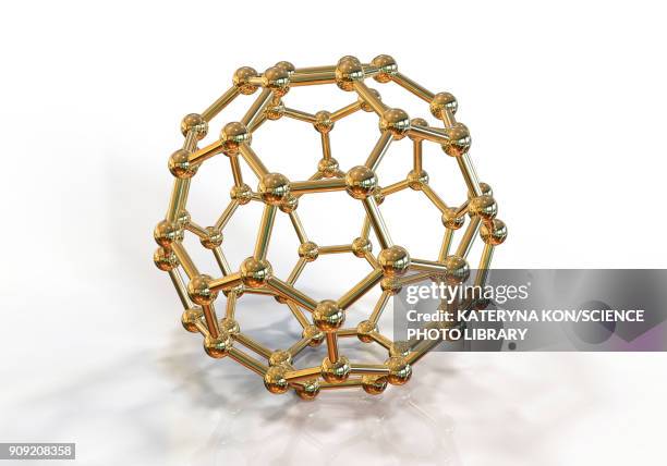 buckyball nanoparticle, illustration - buckyball 幅插畫檔、美工圖案、卡通及圖標