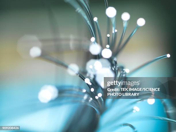 fibre optics - computer focused stock illustrations