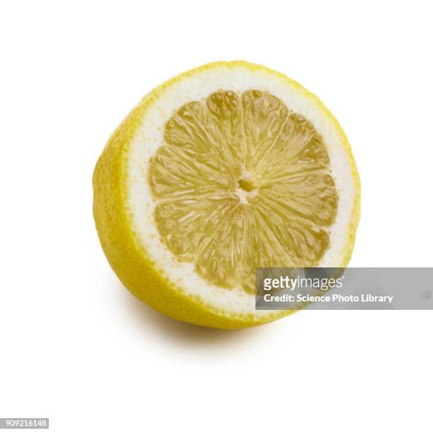 half a lemon - halved stockfoto's en -beelden
