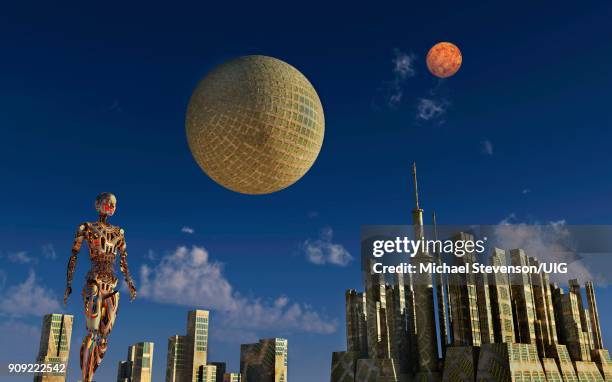 a type 2 dyson sphere civilization - dyson sphere stock illustrations