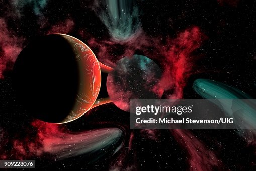 A Rogue Planet Being Pulled Into A Black Hole A Rogue Planet Being Pulled Into A Black Hole