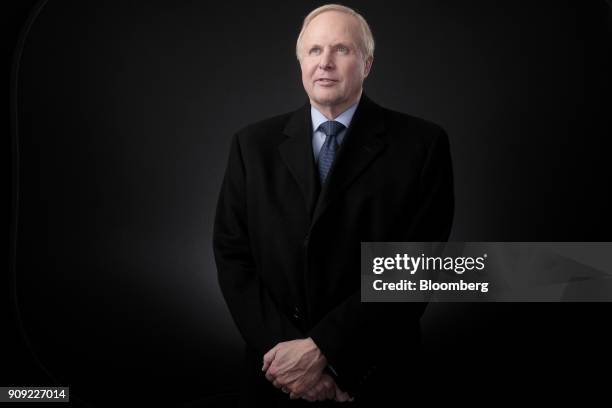 Bob Dudley, chief executive officer of BP Plc, poses for a photograph following a Bloomberg Television interview on the opening day of the World...