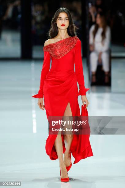 Blanca Padilla during the Ralph & Russo Spring Summer 2018 show as part of Paris Fashion Week on January 22, 2018 in Paris, France.