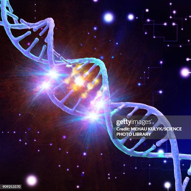 dna damage, illustration - breaking down stock illustrations