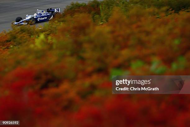 Mike Conway, drives the Charter Media/Dreyer & Reinbold Racing Dallara Honda during practice for the IndyCar Series Bridgestone Indy Japan 300 Mile...