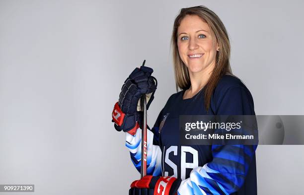 Meghan Duggan of the United States Women's Hockey Team poses for a portrait on January 16, 2018 in Wesley Chapel, Florida.