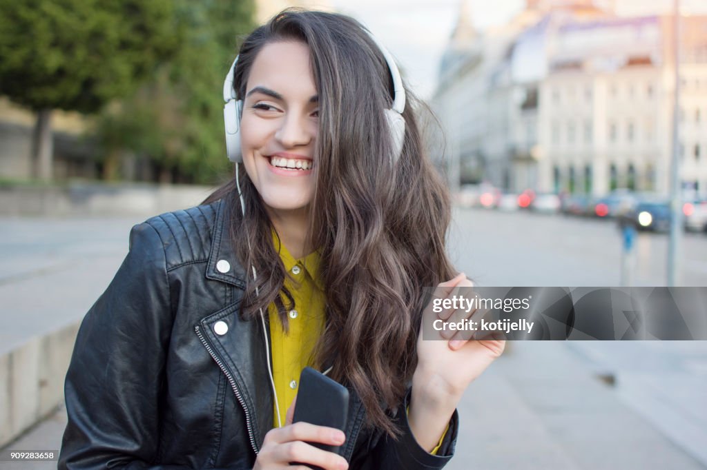 Woman listening music