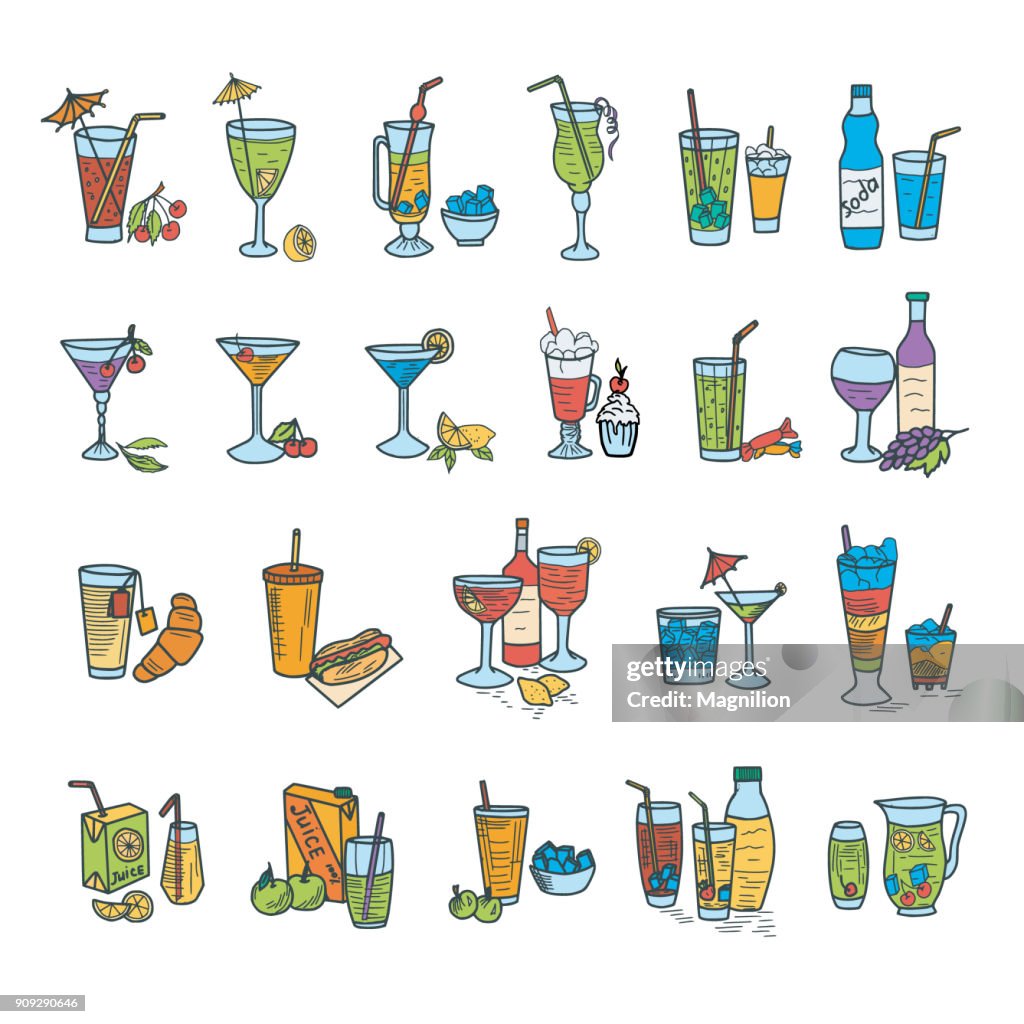 Cocktails Doodles