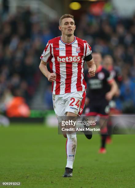 Darren Fletcher of Stoke City during the Premier League match between Stoke City and Huddersfield Town at Bet365 Stadium on January 20, 2018 in Stoke...