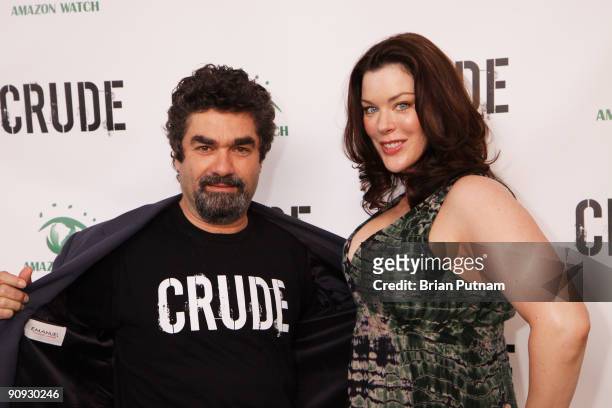Director Joe Berlinger and actress Kim Director arrive for the screening of the film 'CRUDE' at Harmony Gold Theatre on September 17, 2009 in Los...