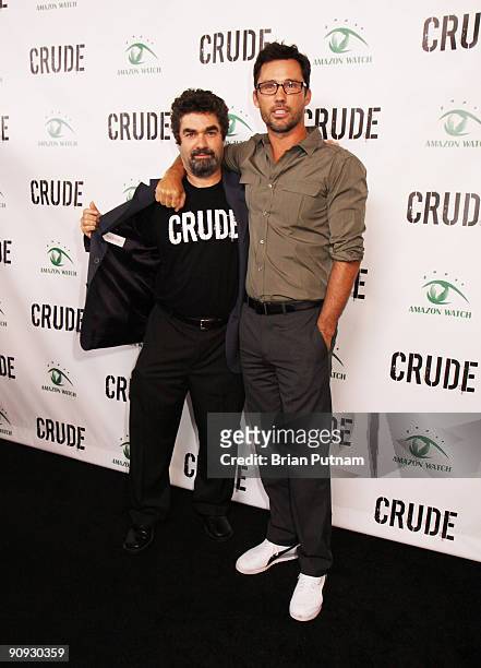 Director Joe Berlinger and actor Jeffrey Donovan arrive for the screening of the film 'CRUDE' at Harmony Gold Theatre on September 17, 2009 in Los...