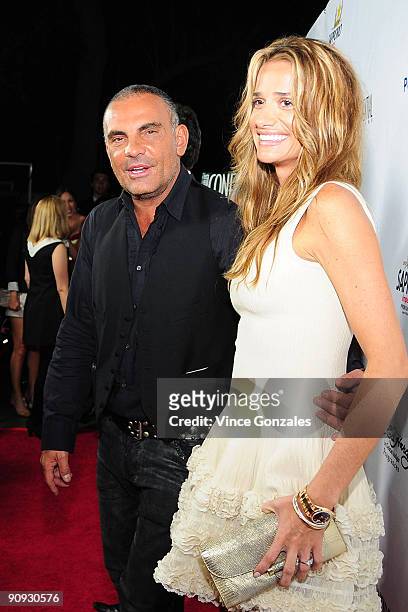 Christian Audigier and Ira Audigier arrive at Los Angeles Confidential magazine's annual pre-Emmy party, hosted by Heidi Klum and Niche Media CEO...