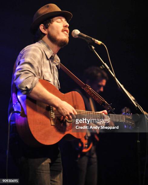 Andy Cabic of Vetiver perform on stage on the first day of End Of The Road Festival 2009 at Larmer Tree Gardens on September 11, 2009 in Dorset,...