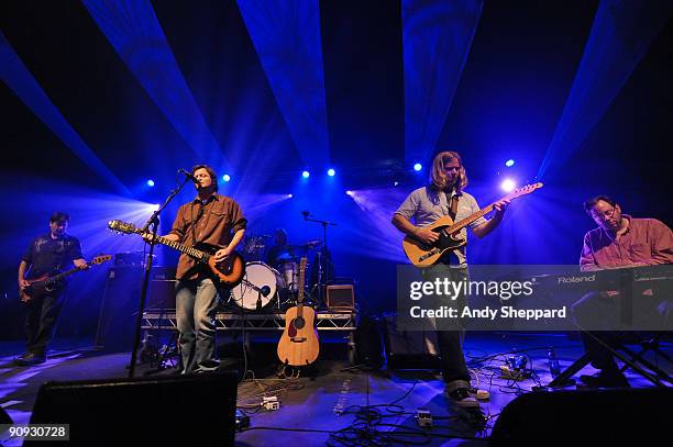 Dave Harding, Willy Vlautin, Sean Oldham, Dan Eccles and Paul Brainard of Richmond Fontain perform on stage on day three of End Of The Road Festival...