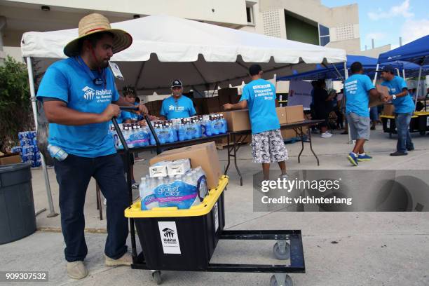 puerto rico recovery, dec., 2017 - hurricane maria stock pictures, royalty-free photos & images