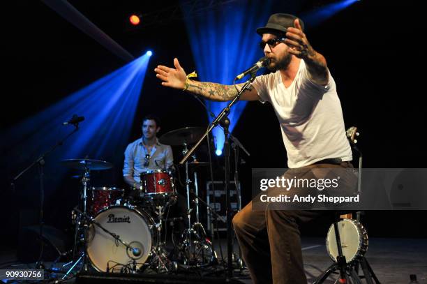 William Elliott Whitmore performs on stage on day three of End Of The Road Festival 2009 at Larmer Tree Gardens on September 11, 2009 in Dorset,...