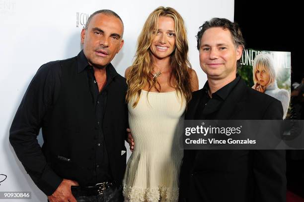 Christian Audigier, Ira Audigier and Jason Binn attend Los Angeles Confidential magazine's annual pre-Emmy party, hosted by Heidi Klum and Niche...