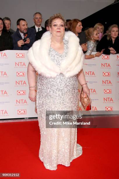 Anne Hegerty attends the National Television Awards 2018 at The O2 Arena on January 23, 2018 in London, England.
