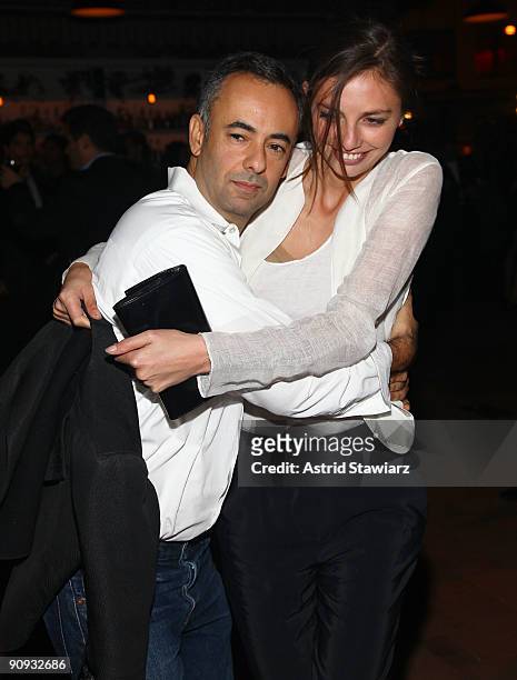Francisco Costa and Catherine McNeil attend the Calvin Klein Collection after party at the Standard Grill at The Standard Hotel on September 17, 2009...