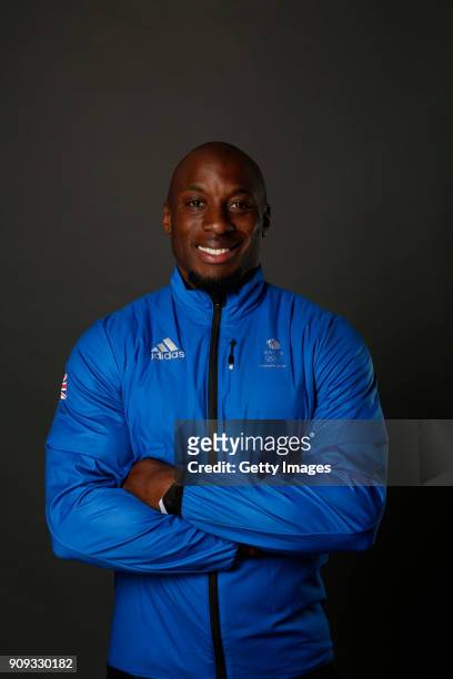 Andrew Matthews poses at The Team GB Kitting Out Ahead Of Pyeongchang 2018 Winter Olympic Games on January 23, 2018 in Stockport, England.