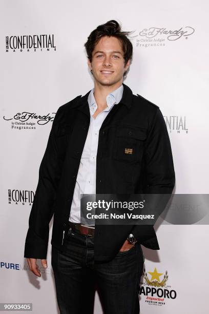 Blake Hood attends Los Angeles Confidential magazine's annual pre-Emmy party, hosted by Heidi Klum and Niche Media CEO Jason Binn, held at a private...