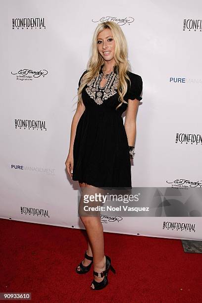 Aubry Fisher of L.A. Ink attends the Los Angeles Confidential magazine's annual pre-Emmy party, hosted by Heidi Klum and Niche Media CEO Jason Binn,...