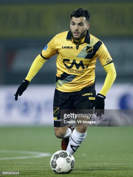 Mounir El Allouchi of NAC Breda during the Dutch Eredivisie match between PEC Zwolle and NAC Breda at the MAC3Park stadium on January 20, 2018 in...