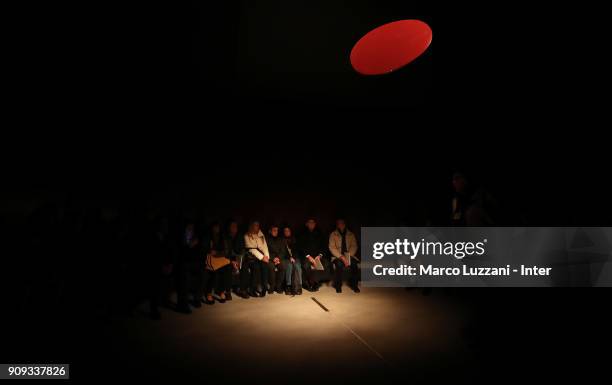 General view during visit The Holocaust Memorial at Stazione Centrale on January 23, 2018 in Milan, Italy.