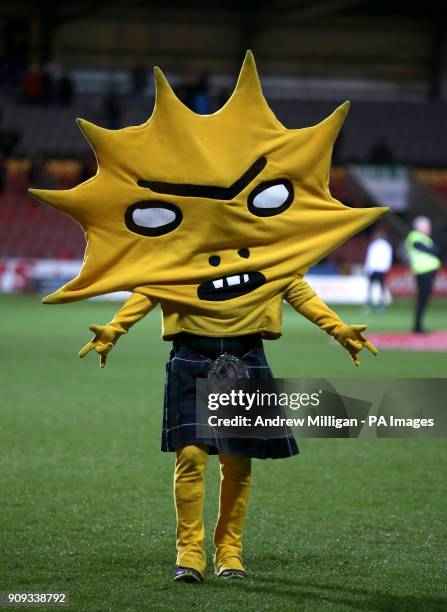 Kingsley the Mascot during the Ladbrokes Premiership match at Firhill Stadium, Glasgow.