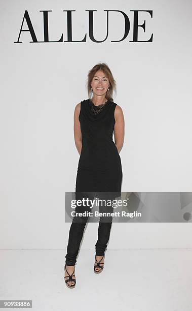 Designer Andrea Karg attends Allude Spring 2010 during Mercedes-Benz Fashion Week at Bryant Park on September 17, 2009 in New York City.