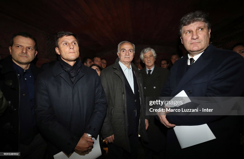 Alberto Bassani, Vice President of FC Internazionale Javier Zanetti ...