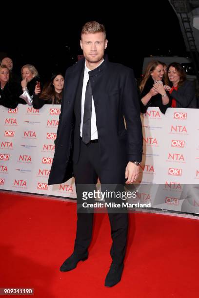 Freddie Flintoff attends the National Television Awards 2018 at The O2 Arena on January 23, 2018 in London, England.