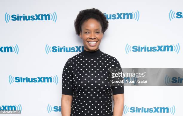 Amber Ruffin visits the SiriusXM Studios on January 23, 2018 in New York City.
