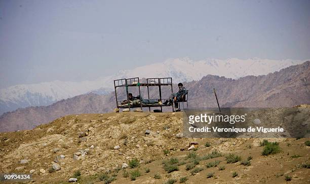 Police checkpost in the Tagab district, in Kapisa province, only 50km away from kabul, which is controled by the Taliban and Hezbi-Islami. The allied...