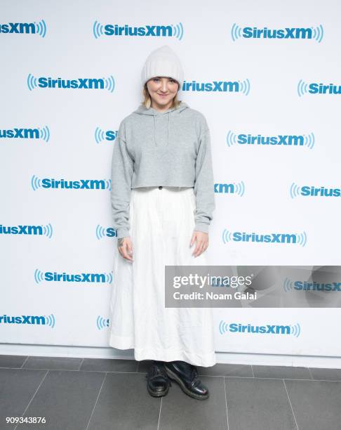 Singer Julia Michaels visits the SiriusXM Studios on January 23, 2018 in New York City.