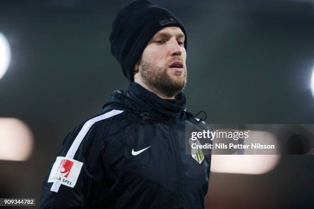 Rasmus Lindgren of BK Hacken during the pre-season friendly match between BK Hacken and Utsiktens BK at Bravida Arena on January 23, 2018 in...