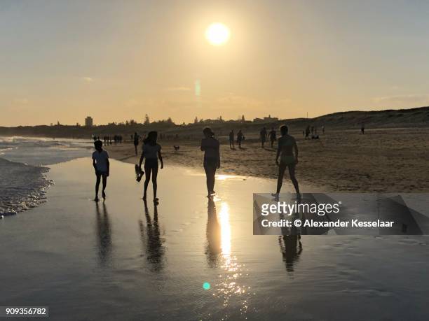 wanda beach sunset - alexander kesselaar stock pictures, royalty-free photos & images