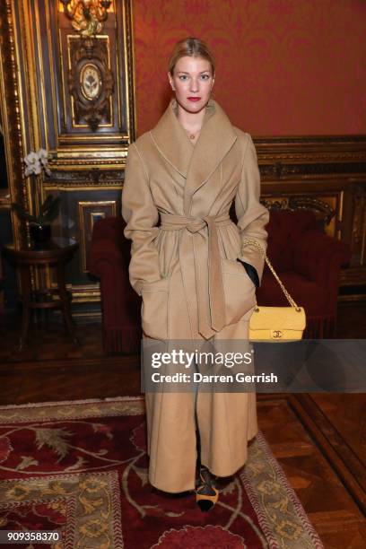 Mona Walravens attends the Matchesfashion.com x Fabrizio Viti dinner at The Travellers Club on January 23, 2018 in Paris, France.