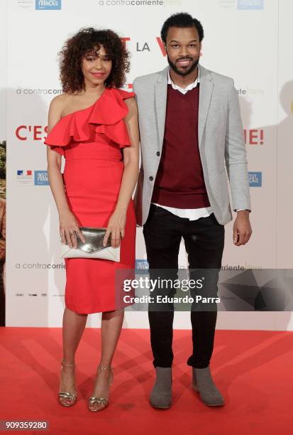 Actress Montse Pla attends the 'C'Est La Vie' premiere at the Francoise Institut on January 23, 2018 in Madrid, Spain.