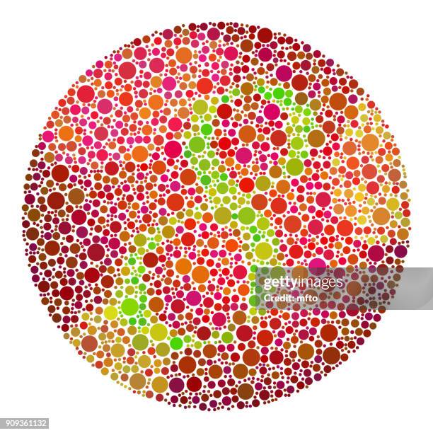 color blindness test - colour blindness test image stock illustrations