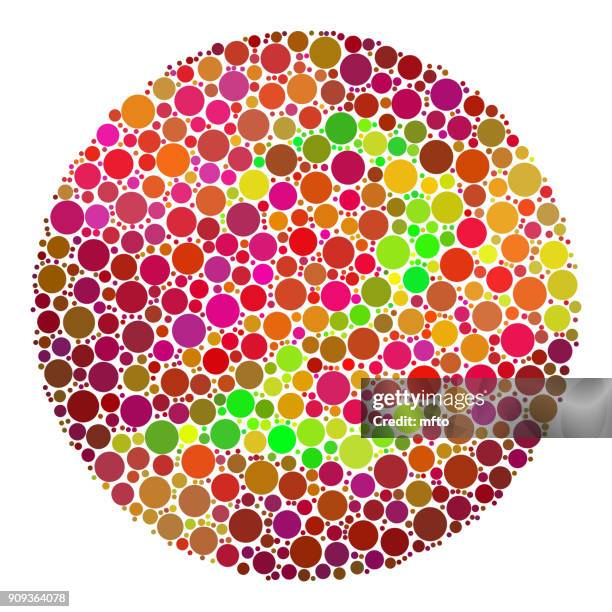 color blindness test - color blindness stock illustrations