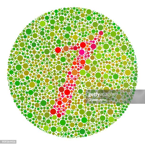 color blindness test - colour blindness test image stock illustrations