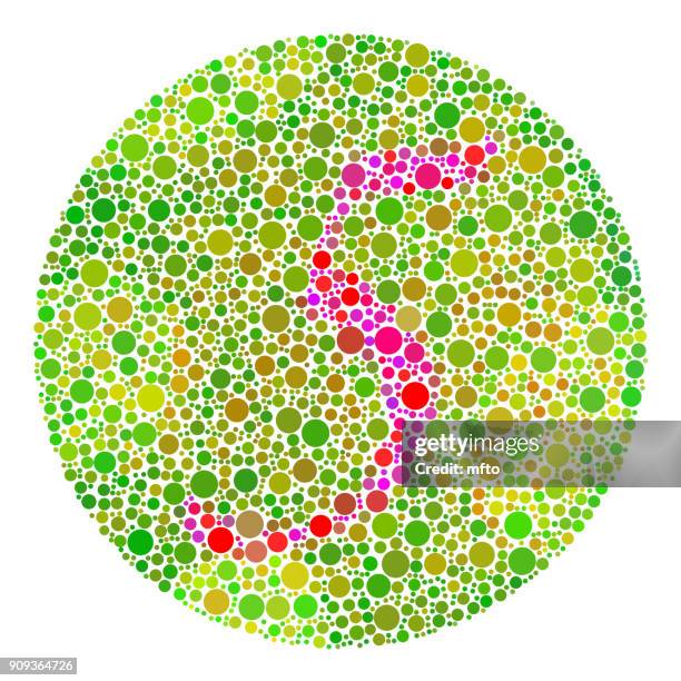 color blindness test - red green colour blindness stock illustrations