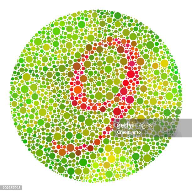 color blindness test - colour blindness test image stock illustrations